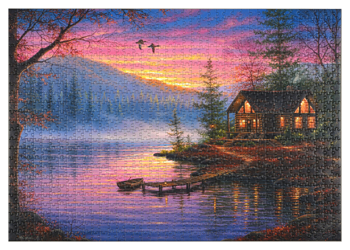 Puzzle in Tin 1000-Piece-Cabin Scene