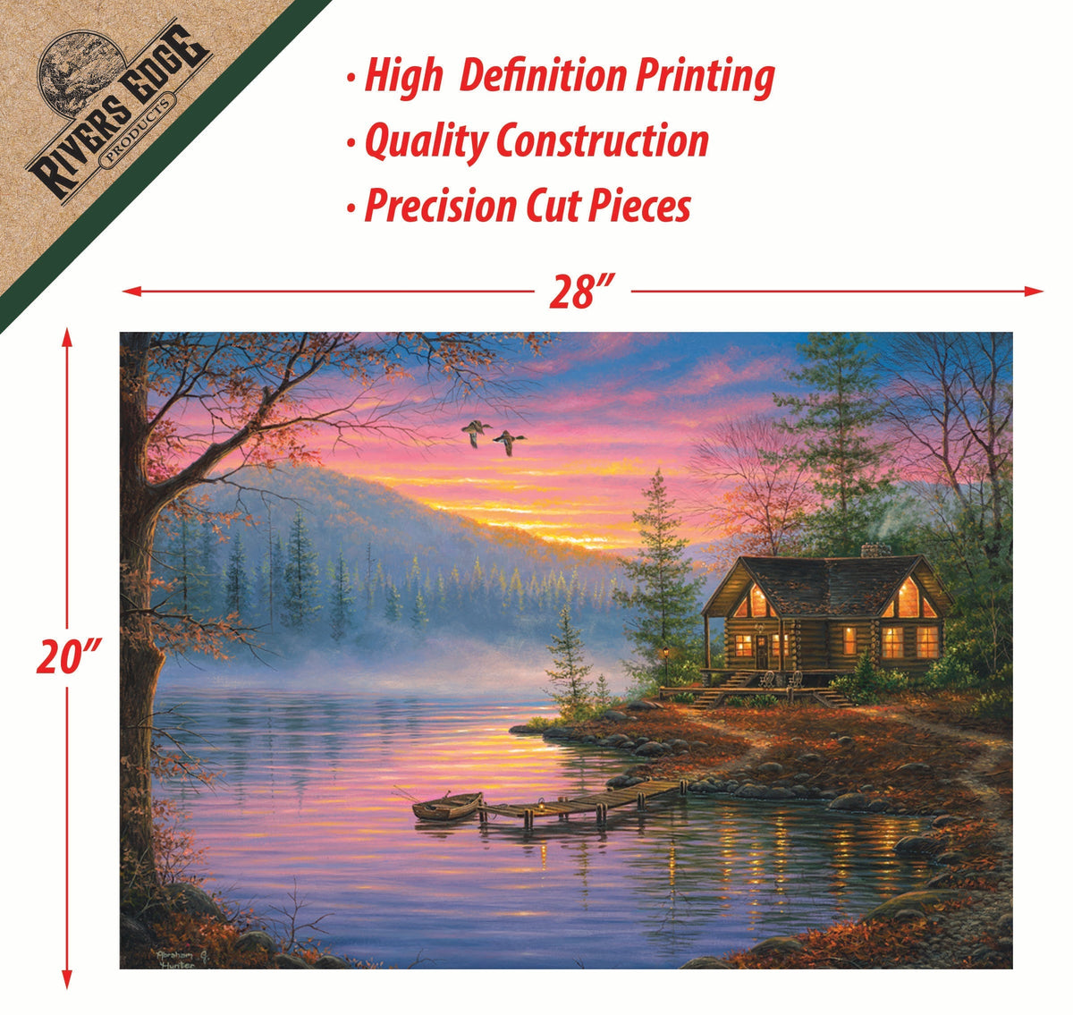 Puzzle in Tin 1000-Piece-Cabin Scene