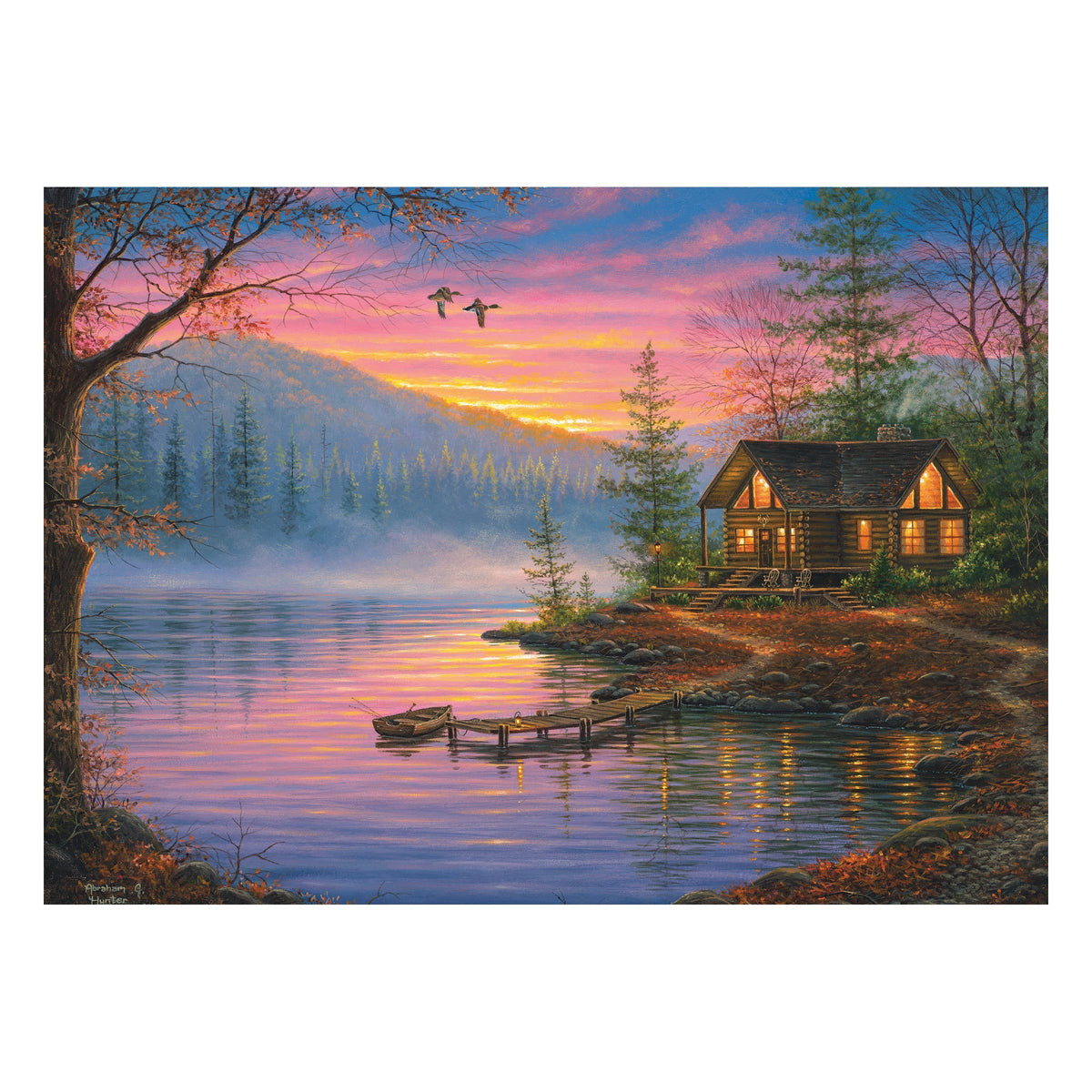 Puzzle in Tin 1000-Piece-Cabin Scene