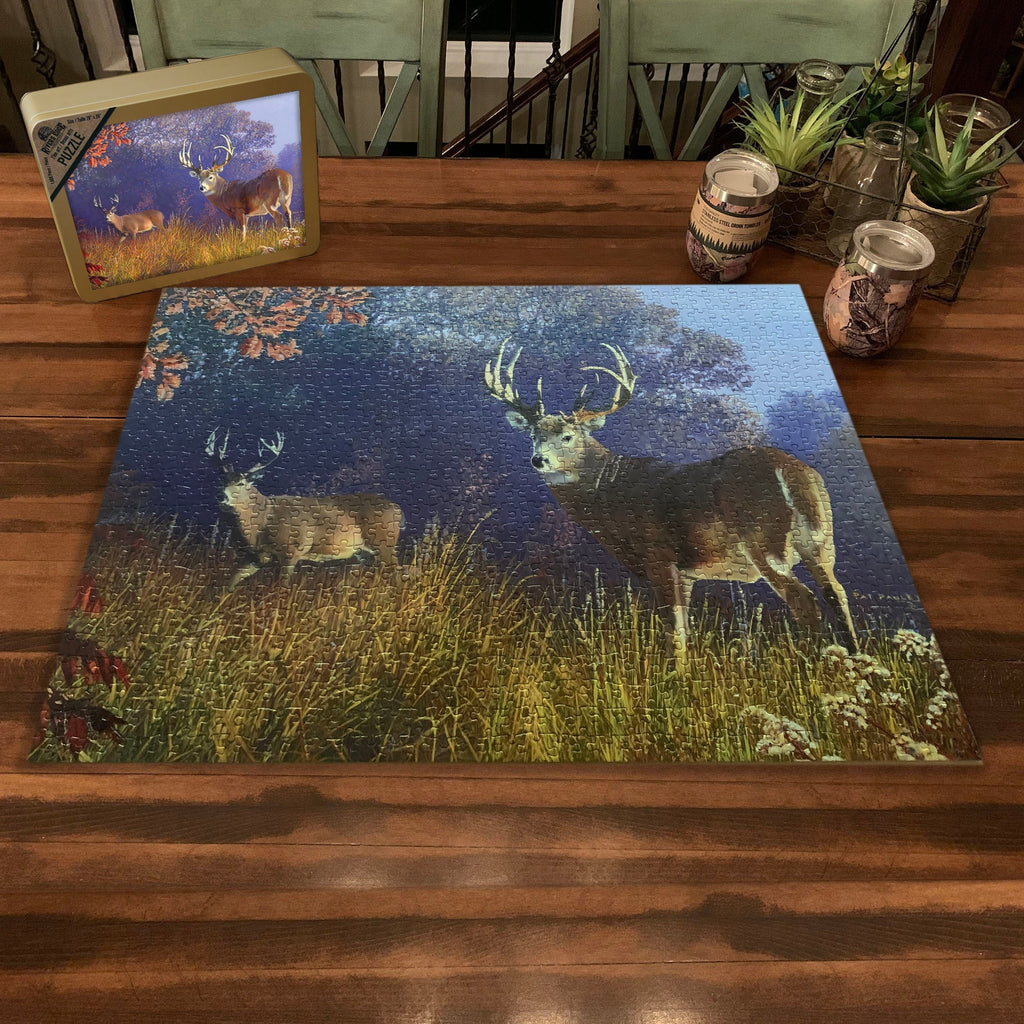 Puzzle in Tin 1000-Piece-Deer Scene
