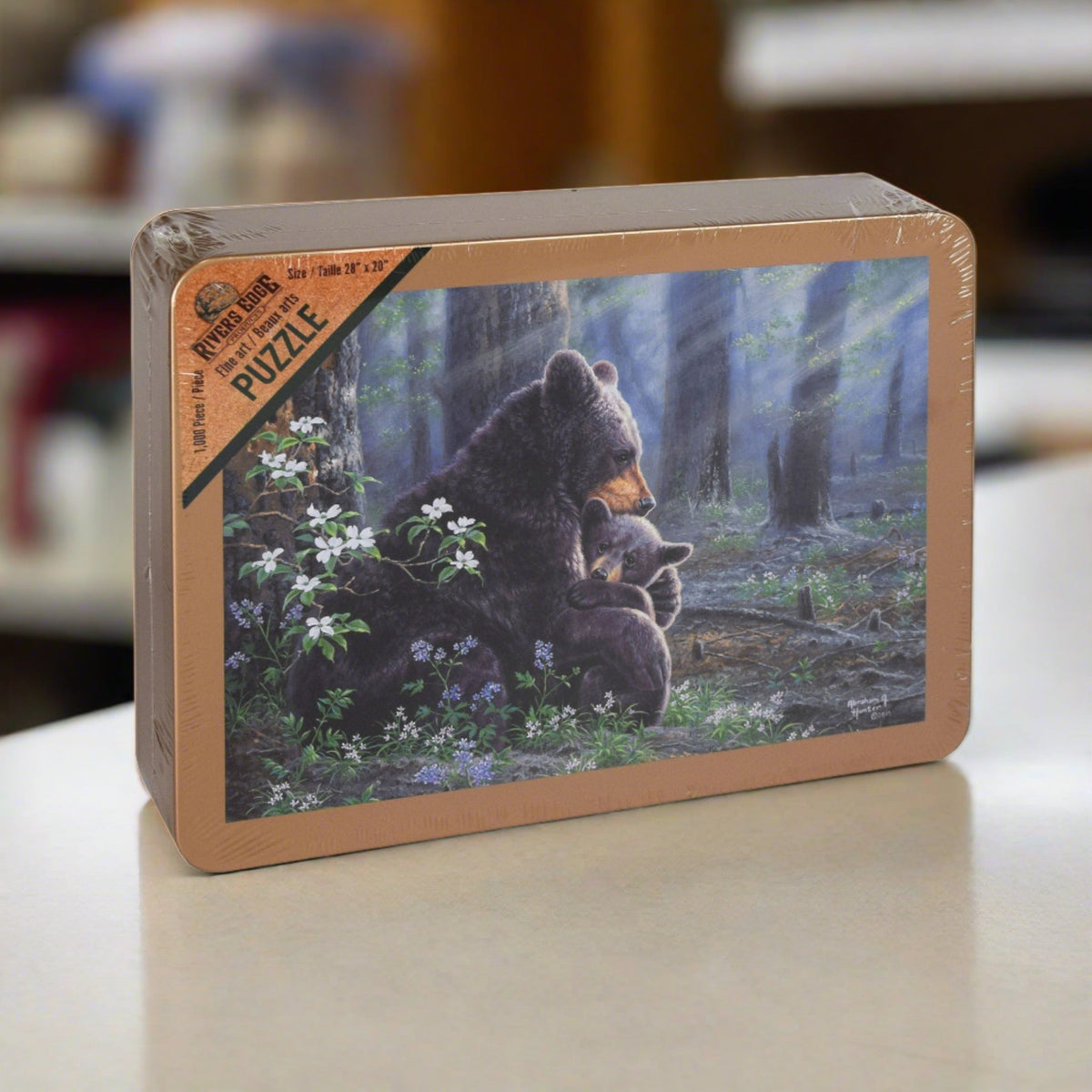Puzzle in Tin 1000-Piece-Bear Scene