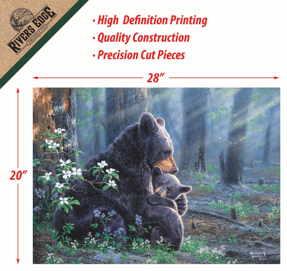 Puzzle in Tin 1000-Piece-Bear Scene