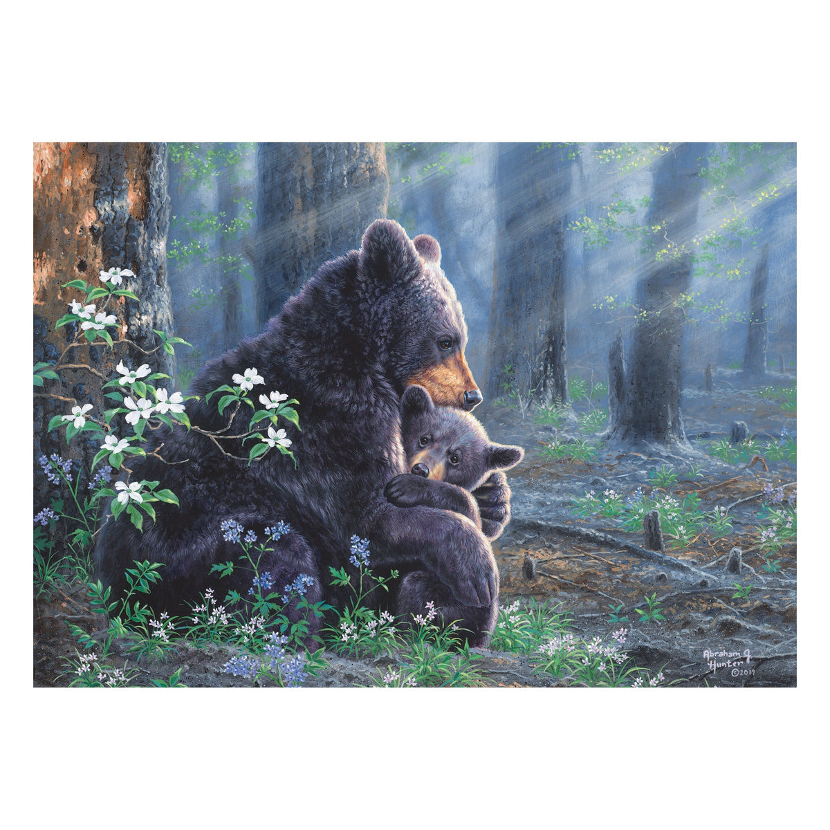 Puzzle in Tin 1000-Piece-Bear Scene