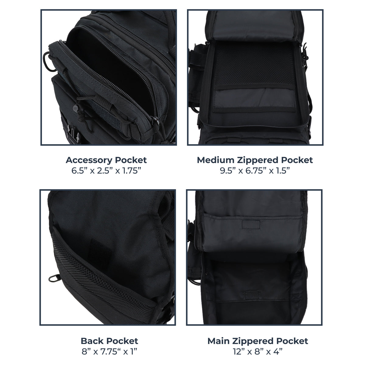 Osage River Deluxe Fishing Sling Bag 12-Inch-Black