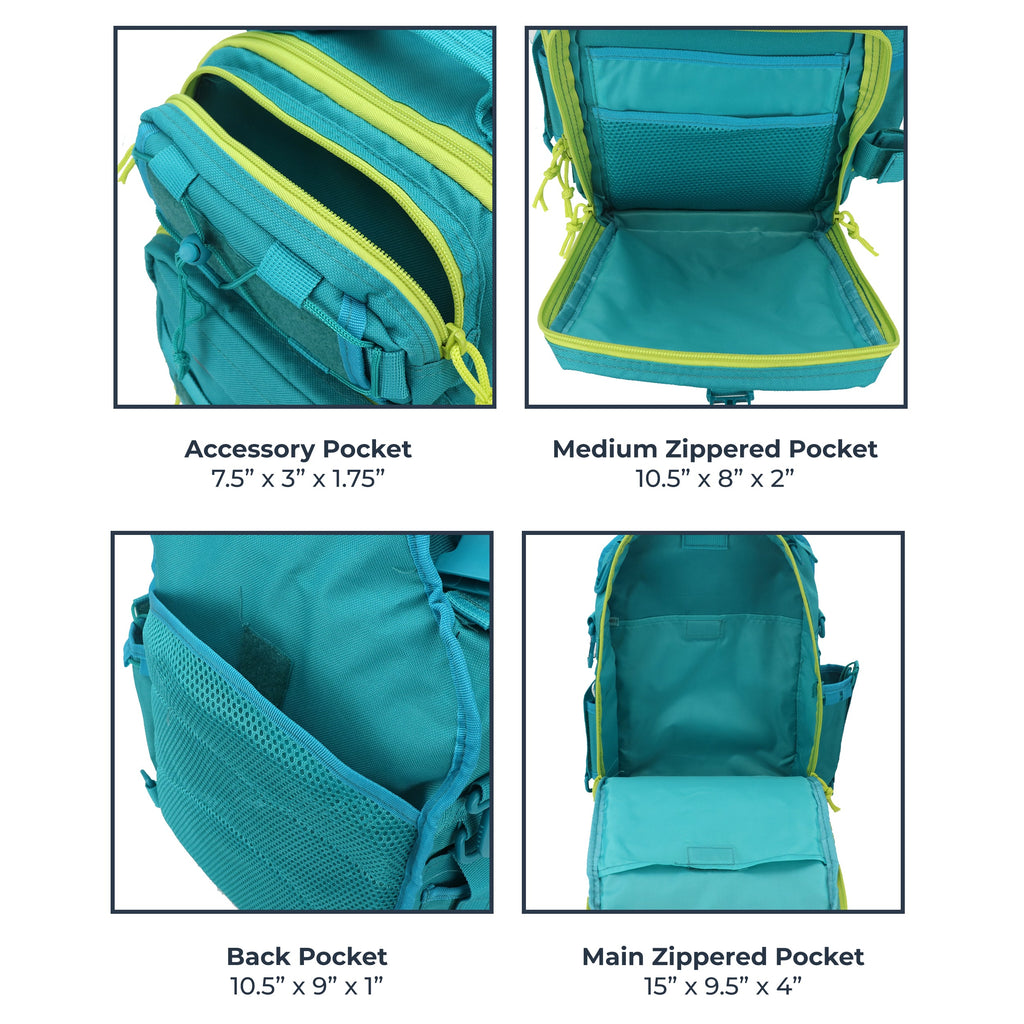 Osage River Deluxe Fishing Sling Bag 15-Inch-Green