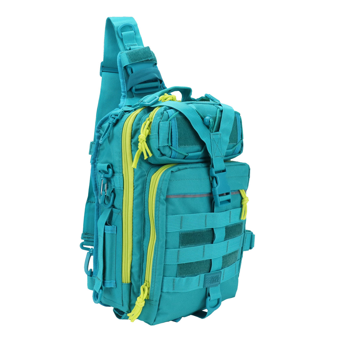 Osage River Deluxe Fishing Sling Bag 15-Inch-Green
