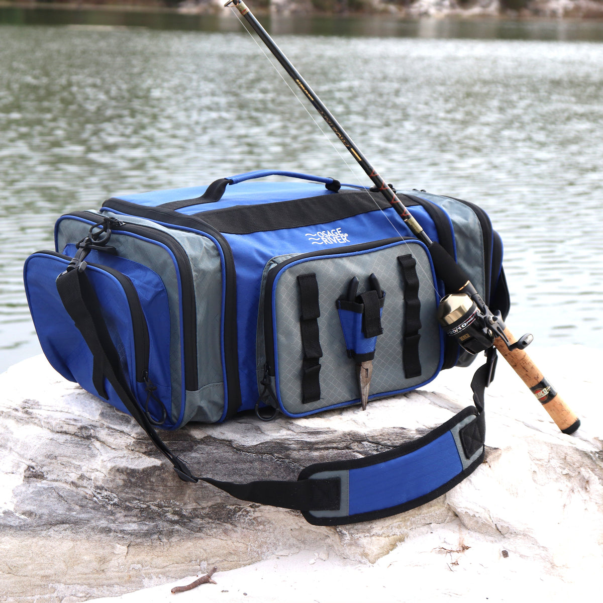 Osage River Elite Ripstop Fishing Tackle Bag-Ash-