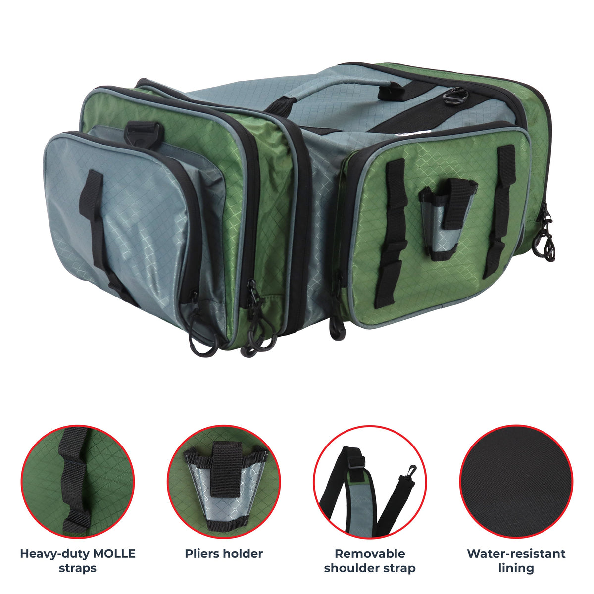 Osage River Elite Ripstop Fishing Tackle Bag-Olive