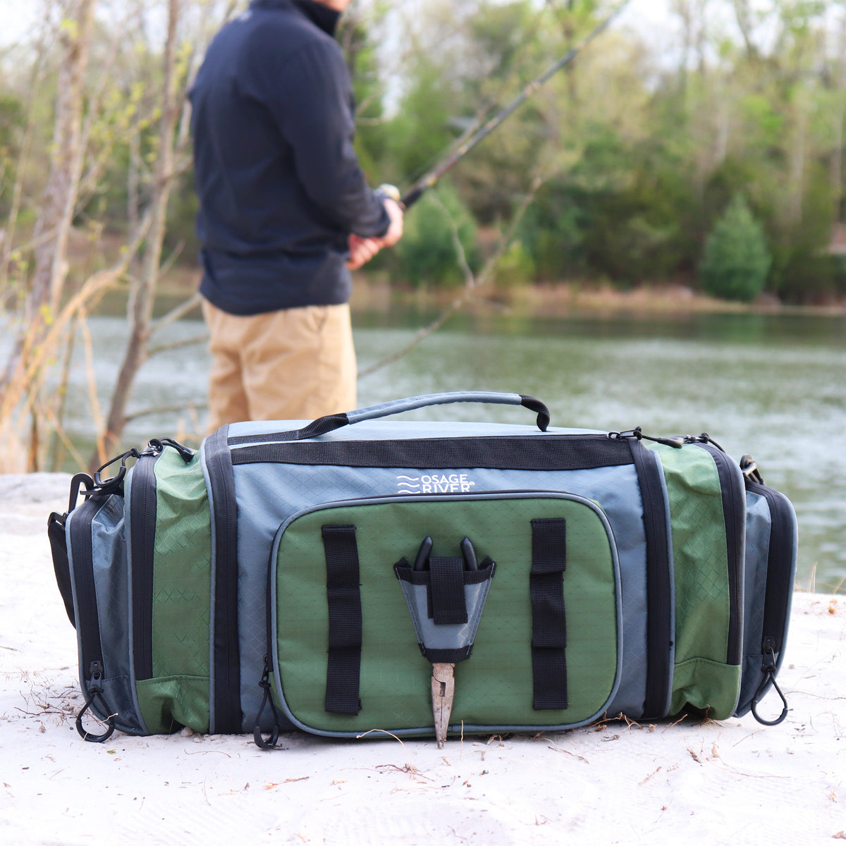 Osage River Elite Ripstop Fishing Tackle Bag-Olive