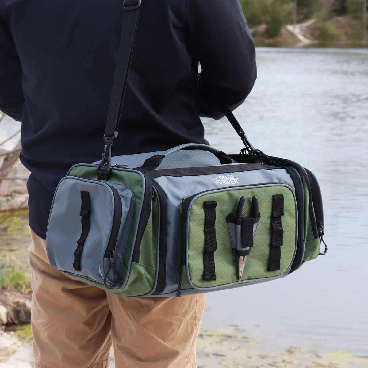 Osage River Elite Ripstop Fishing Tackle Bag-Olive