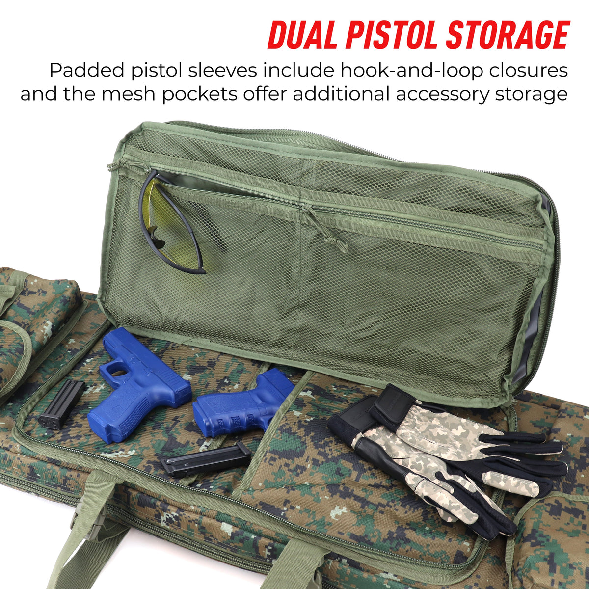 Osage River Double Rifle Case 42-Inch-Green Digital Camo