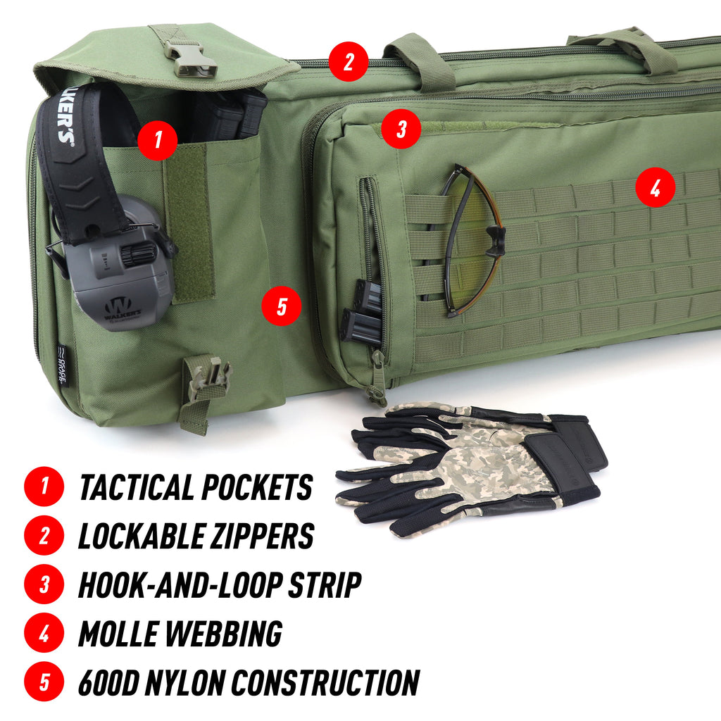 Osage River Double Rifle Case 46-Inch-OD Green