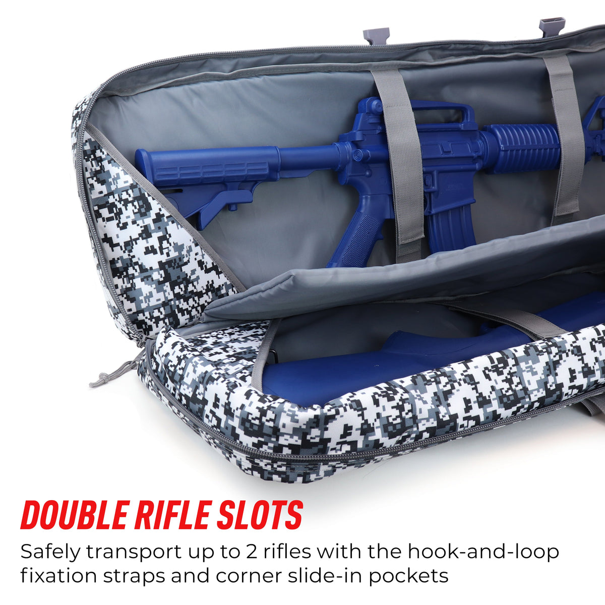Osage River Double Rifle Case 46-Inch-Snow Digital Camo