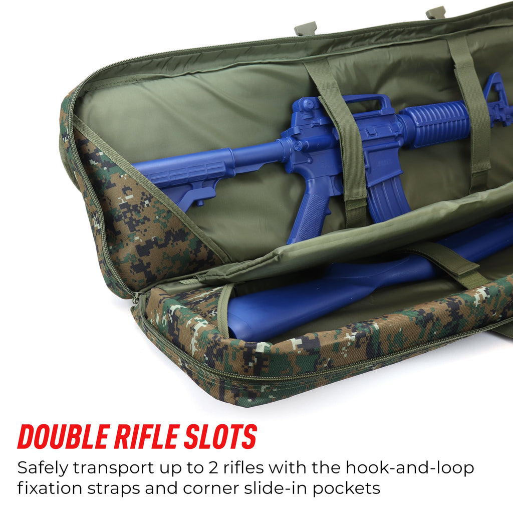 Osage River Double Rifle Case 55-Inch-Green Digital Camo