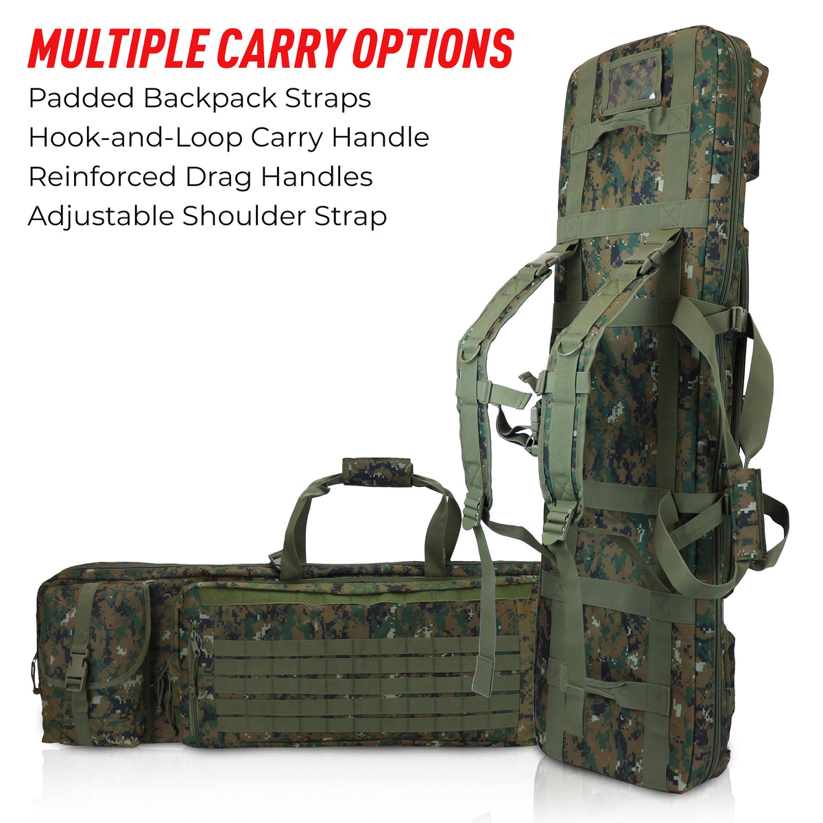 Osage River Double Rifle Case 55-Inch-Green Digital Camo
