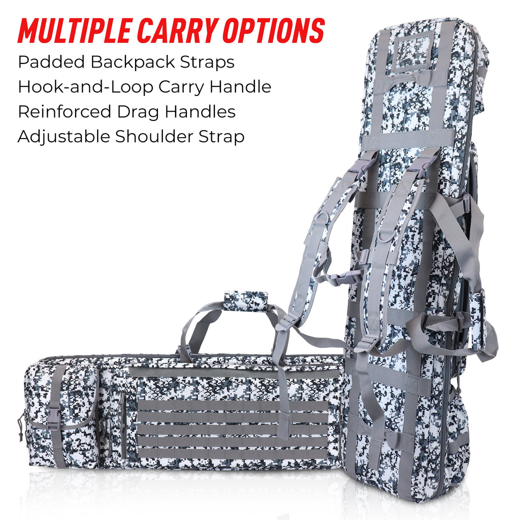 Osage River Double Rifle Case 55-Inch-Snow Digital Camo
