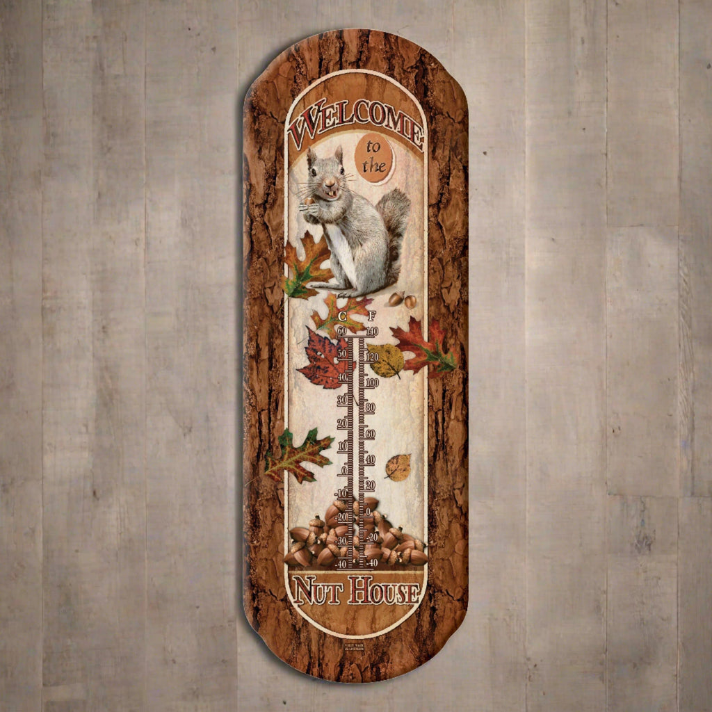 Tin Thermometer-Welcome Nut House