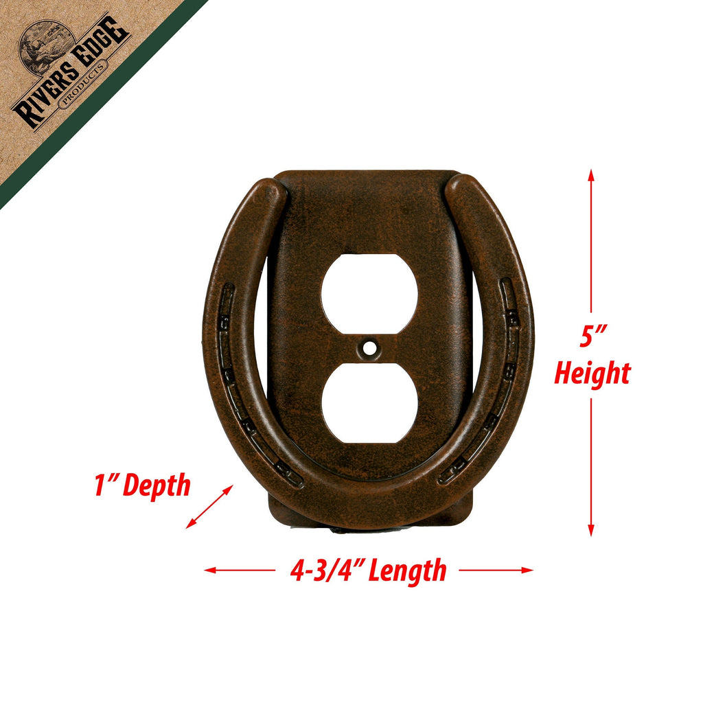 Electrical Cover Single Receptacle-Horse Shoe
