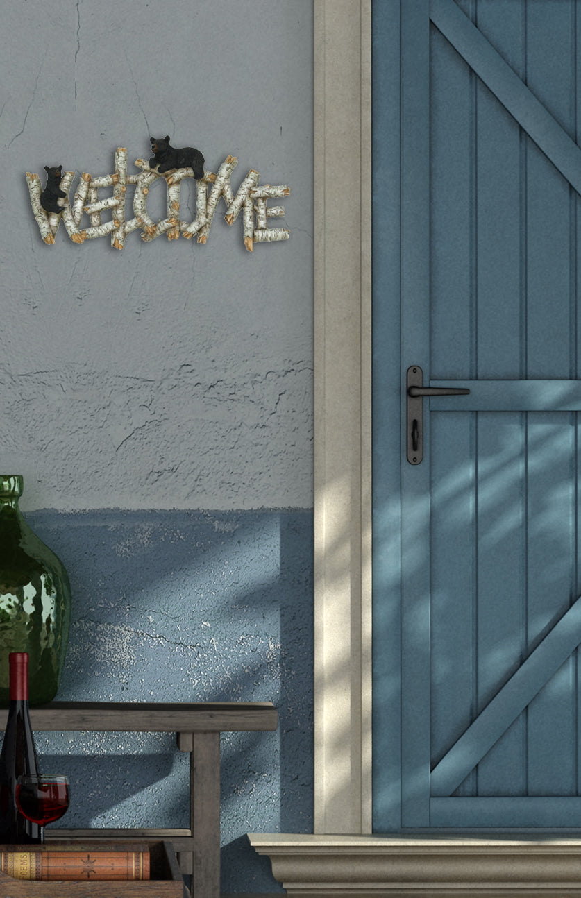 Welcome Plaque-Birch Bear