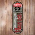 Tin Thermometer-No Trespassing