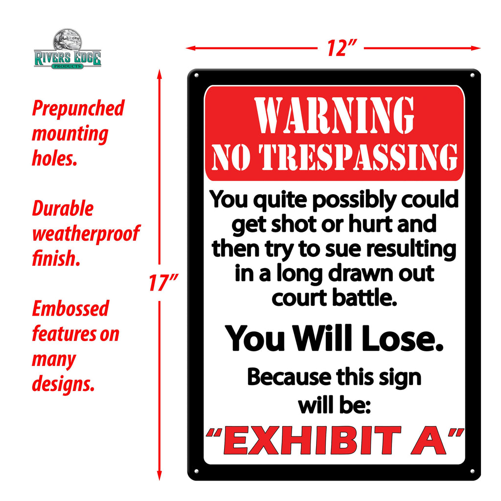 Tin Sign 12in x 17in-Exhibit A