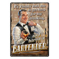 Tin Sign 12in x 17in-Hired Bartender