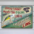 Tin Sign 12in x 17in-On The Other Line