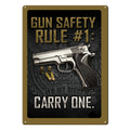 Tin Sign 12in x 17in-Gun Safety