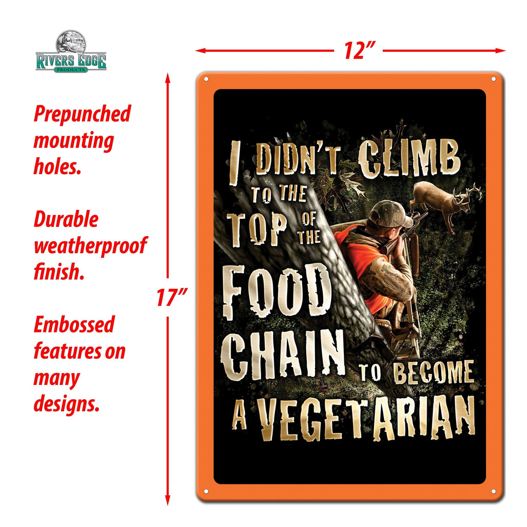 Tin Sign 12in x 17in-Vegetarian Tin