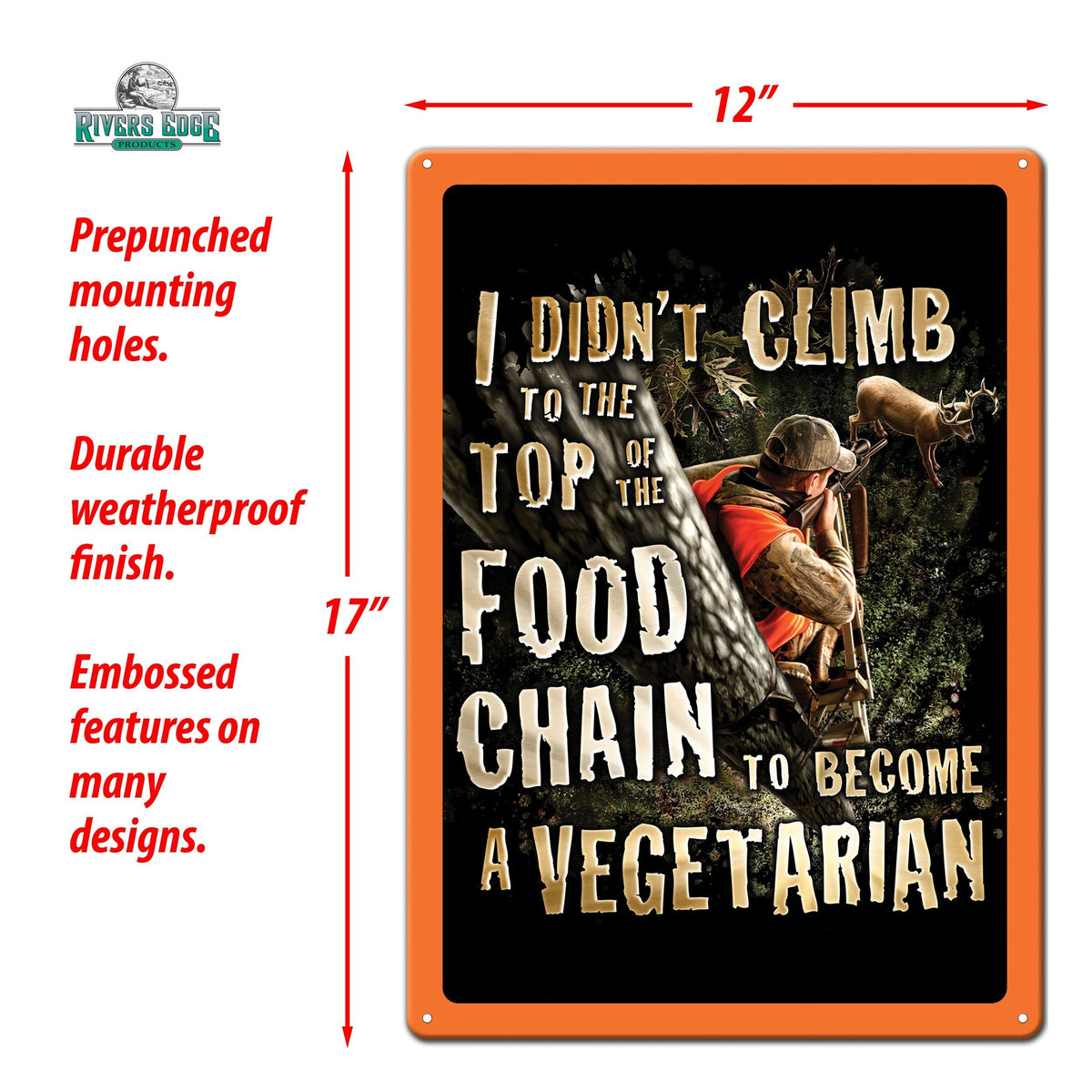 Tin Sign 12in x 17in-Vegetarian Tin