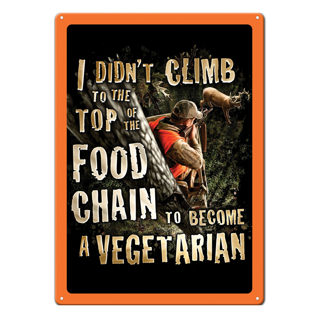Tin Sign 12in x 17in-Vegetarian Tin