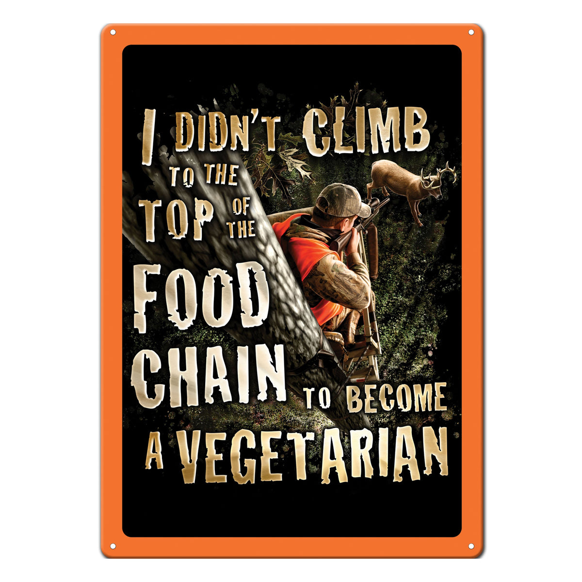 Tin Sign 12in x 17in-Vegetarian Tin