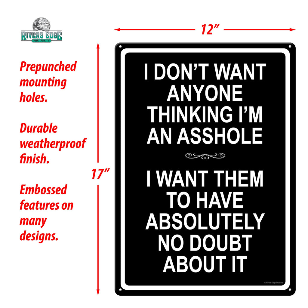 Tin Sign 12in x 17in-AHole Tin