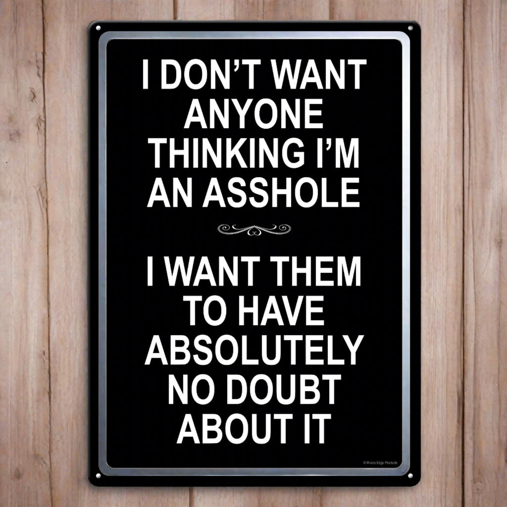 Tin Sign 12in x 17in-AHole Tin