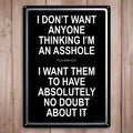 Tin Sign 12in x 17in-AHole Tin