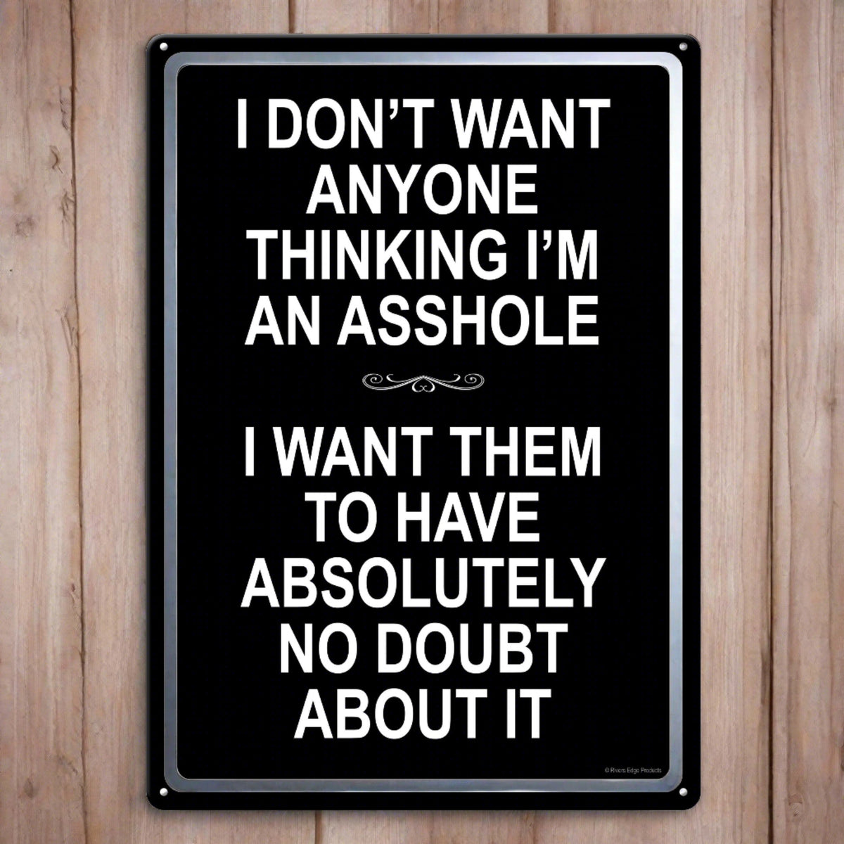 Tin Sign 12in x 17in-AHole Tin