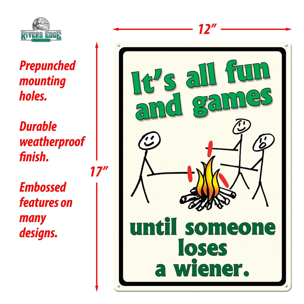 Tin Sign 12in x 17in-Its All Fun and Games