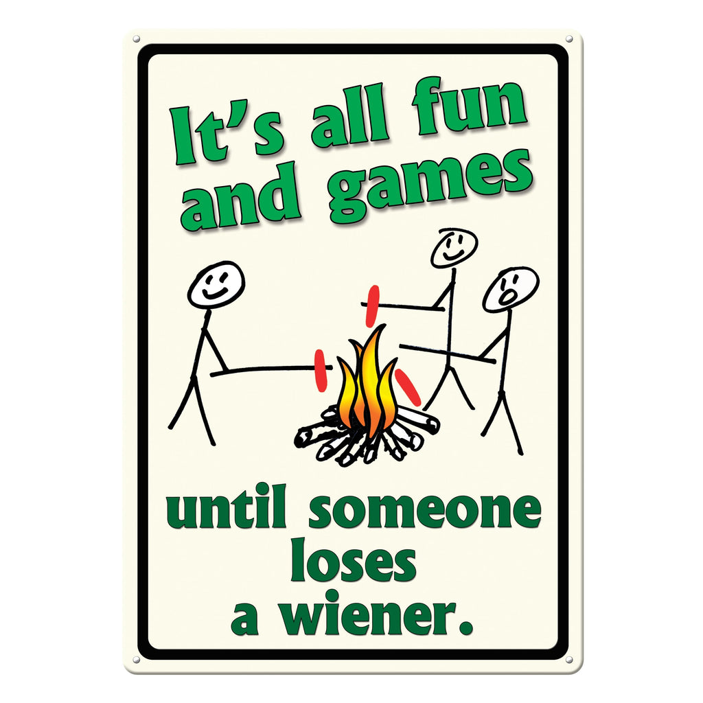 Tin Sign 12in x 17in-Its All Fun and Games