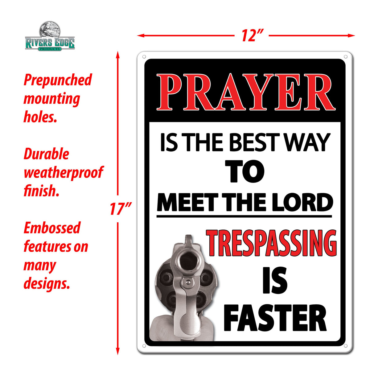 Tin Sign 12in x 17in-Prayer The Best Way