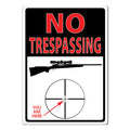 Tin Sign 12in x 17in-No Trespassing