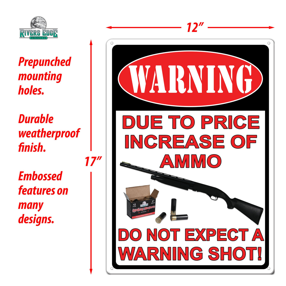 Tin Sign 12in x 17in-Price Increase