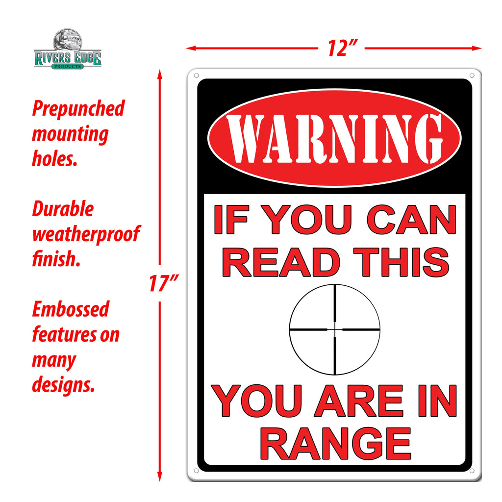 Tin Sign 12in x 17in-Youre in Range