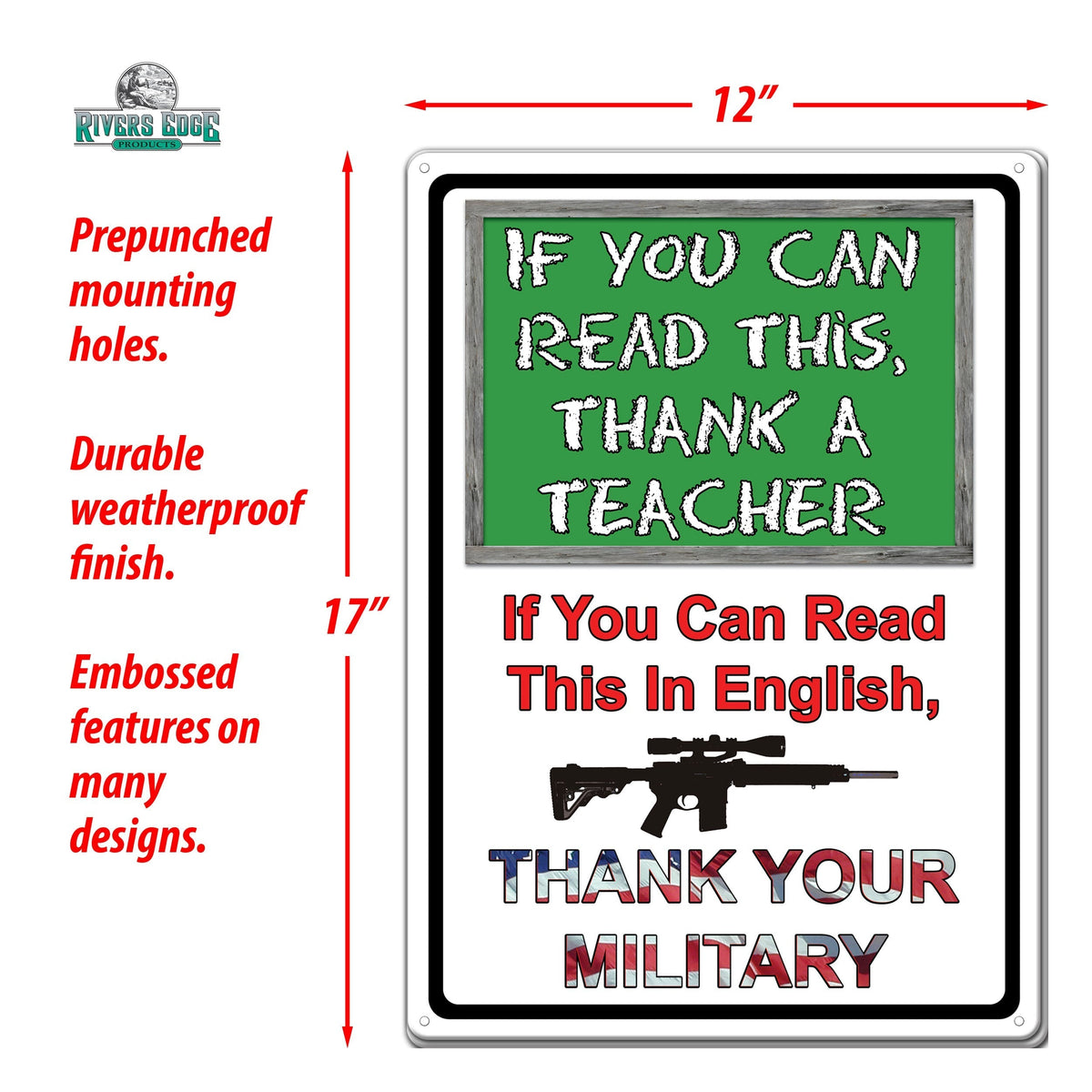 Tin Sign 12in x 17in-If You Can Read