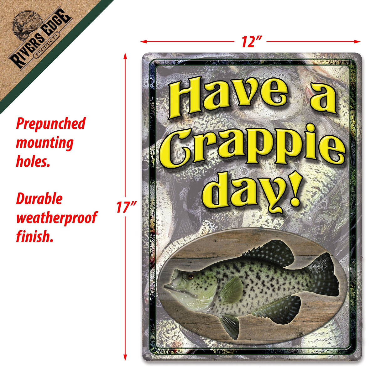 Tin Sign-Crappie Day
