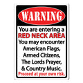 Tin Sign 12in x 17in-Red Neck