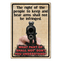 Tin Sign 12in x 17in-Right to Bear Arms