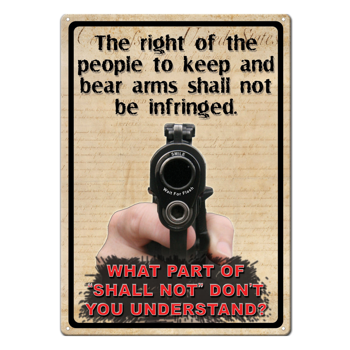 Tin Sign 12in x 17in-Right to Bear Arms