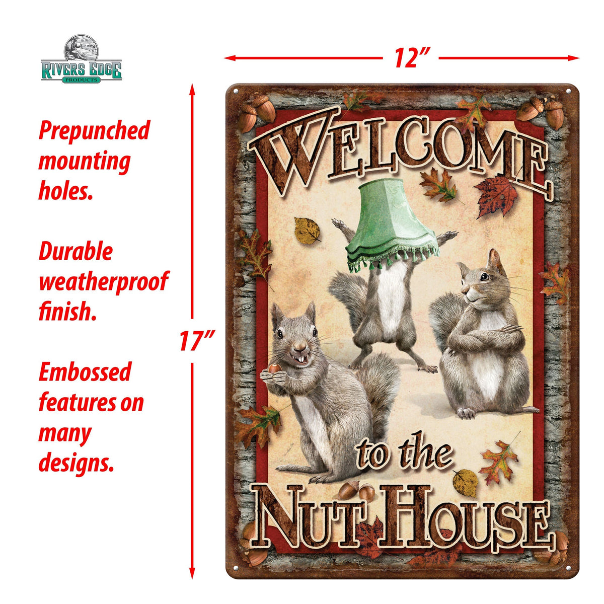 Tin Sign 12in x 17in-Nut House