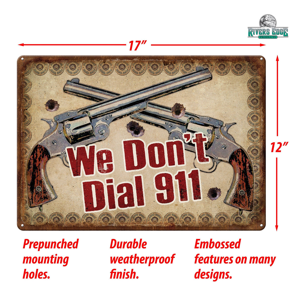 Tin Sign 12in x 17in-Dial 911
