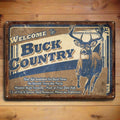 Tin Sign 12in x 17in-Buck Country
